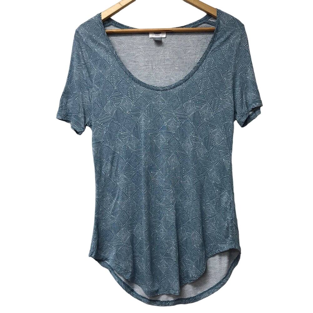 Old Navy Top Womens Medium Blue White